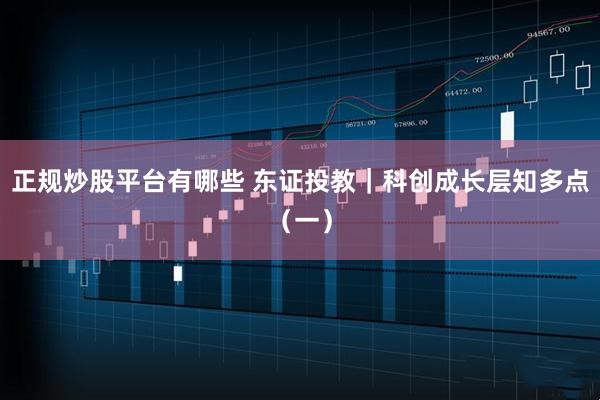 正规炒股平台有哪些 东证投教｜科创成长层知多点（一）